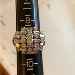 Sterling Silver 925 sparkle ring diamond